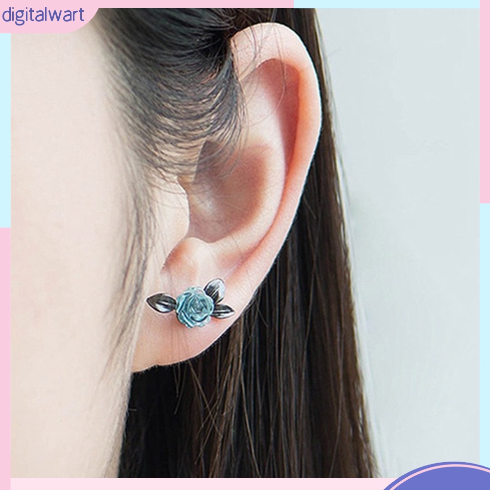 Đôi Bông Tai Hình Hoa Hồng Kiểu Dáng Trẻ Trung Cho Nữ