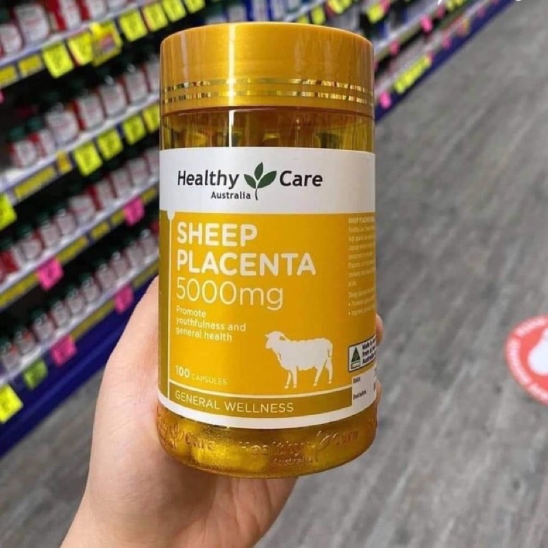 Nhau thai cừu Sheep Placenta 5000mg Healthy Care Úc