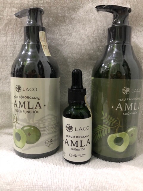 Combo dầu gội+ dầu xả+ serum trị rụng tóc Amla