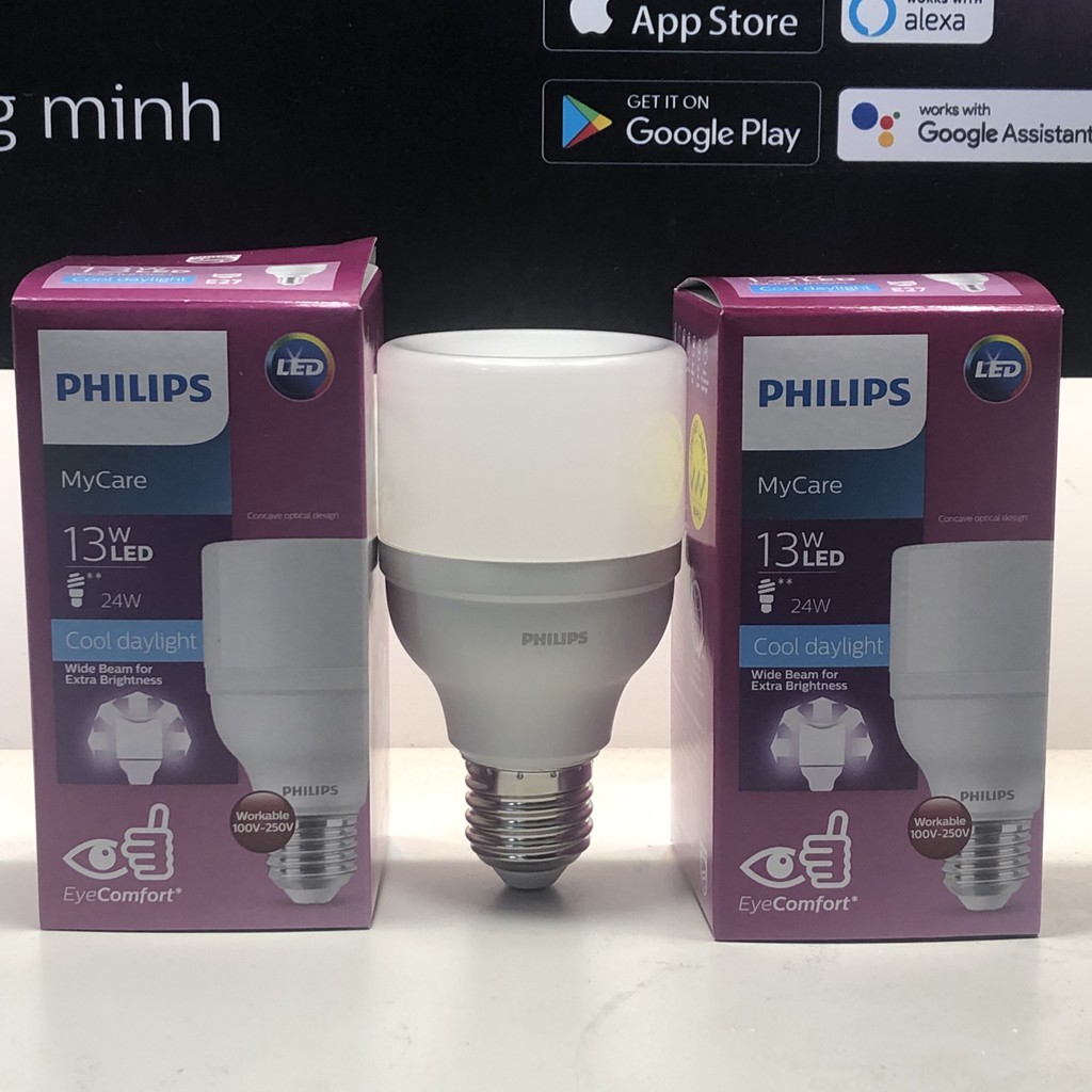Bóng Đèn LEDBright PHILIPS 13W Lumen 900 E27 Ánh Sáng Trắng/Vàng Bảo Hành 2 Năm