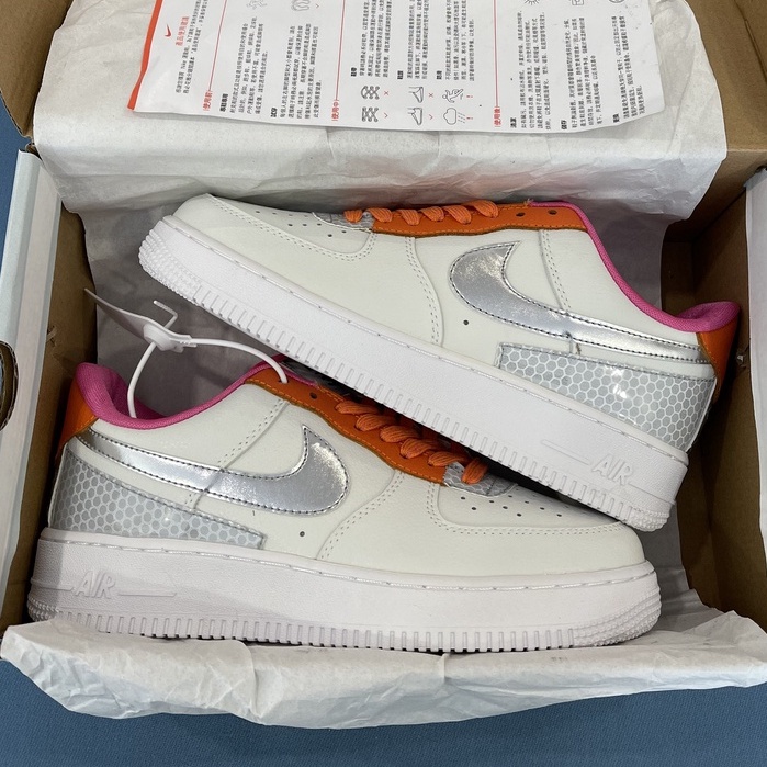 [More&amp;More] Giày Sneaker nữ AF1 3M custom Vệt Silver chất lượng nguyên bản MSN2711