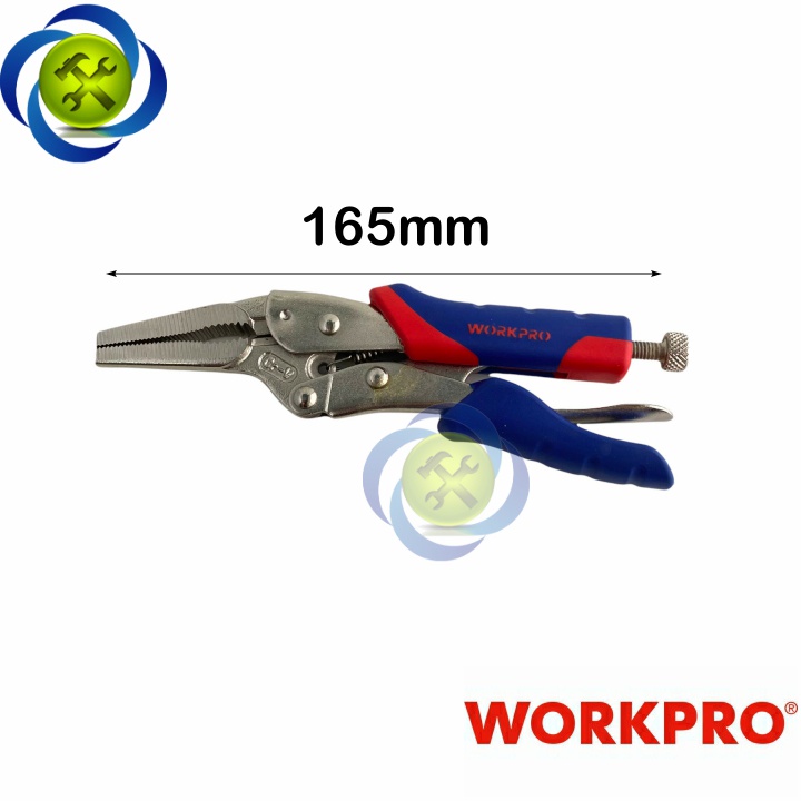 Kìm bấm mũi nhọn mini 165mm/6.5inch cán bọc nhựa Workpro W031093