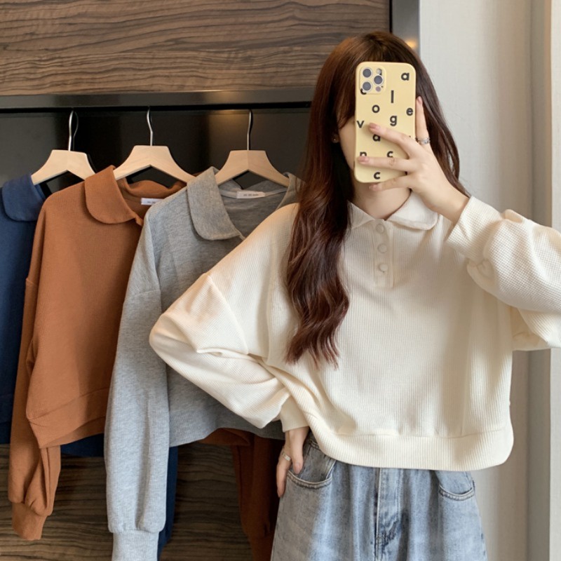 Áo Thun Tay Dài Dáng Rộng Thiết Kế Mới Thời Trang Mùa Thu Dành Cho Nữ