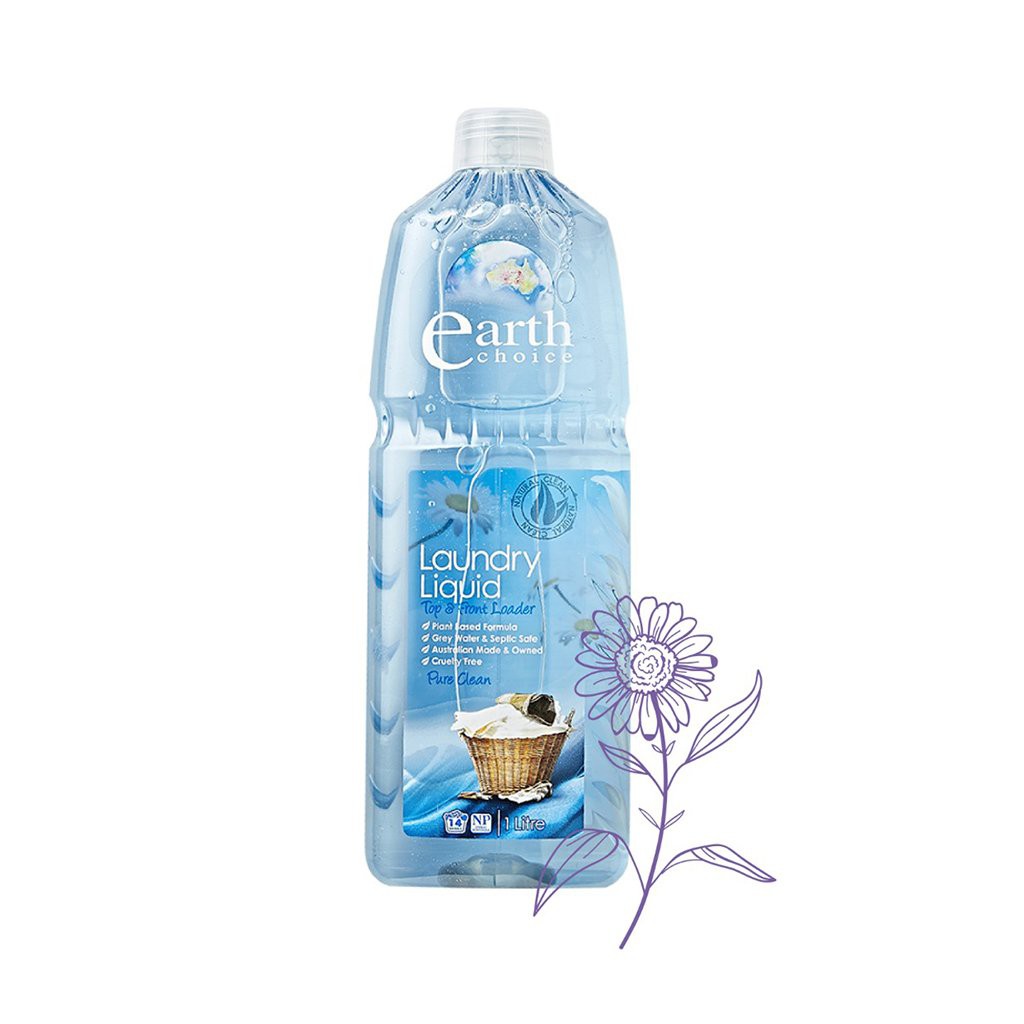 Nước giặt gốc thực vật Earth Choice giặt đồ lót, quần áo an toàn với da nhạy cảm hương hoa cúc và dừa dung tích 1L