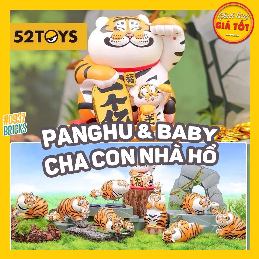Mô hình sưu tầm Blindbox Cha con Hổ Mập Panghu Baby 52Toys 0937Bricks