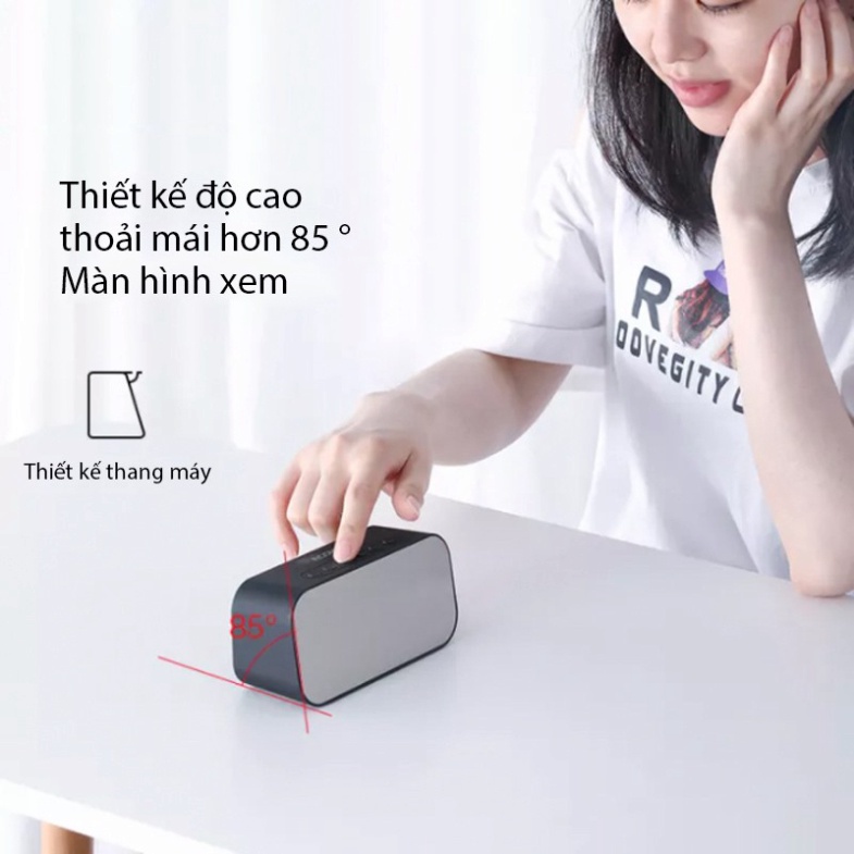 Loa Bluetooth ACOME A5 5W screen LED kiêm đồng hồ thời trang Báo Thức, Kiểu dáng hiện đại, Âm bass mạnh mẽ