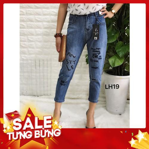 L228. Quần bò jean nữ thêu Size S M L đầm lolita -Hàng nhập khẩu
