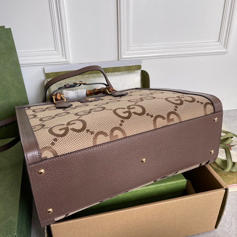 Túi xách nữ da thật cao cấp Gucci GC Tote quai gỗ size 35 hàng vip 1-1