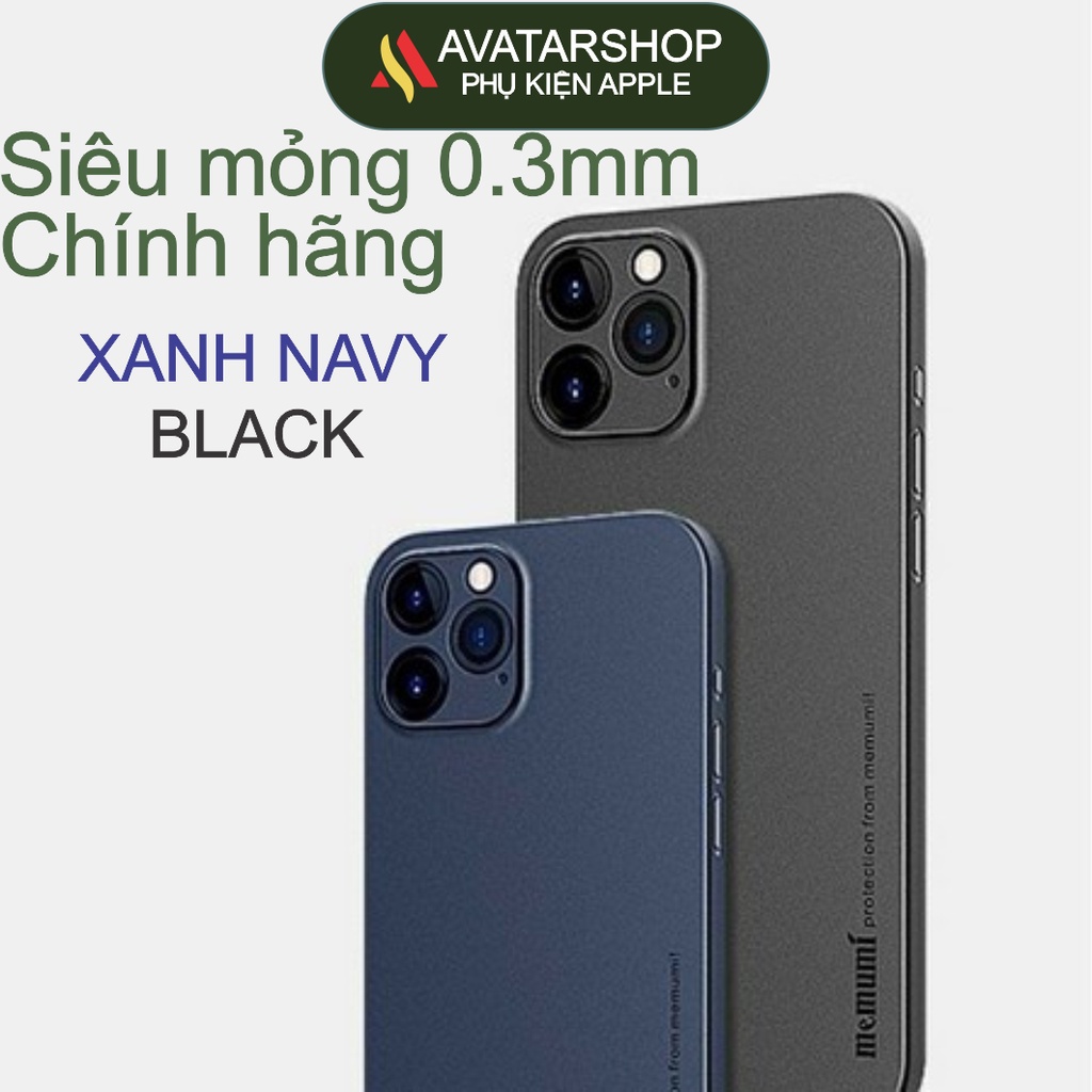 Ốp lưng ,ốp lưng iphone MEMUMI Siêu Mỏng 0,3mm cho iPhone 11/11Pro/11ProMax/12/12Pro/12ProMax/13/13Pro/13ProMax