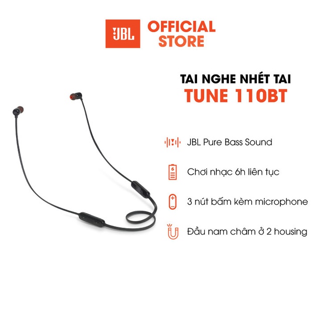 Tai nghe Bluetooth JBL T110BT - Hàng chính hãng