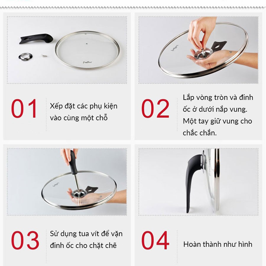 Nồi chống dính vân đá cẩm thạch TFFP-577-28 bằng nhôm cao cấp có nắp đậy- Tiện lợi, đa năng