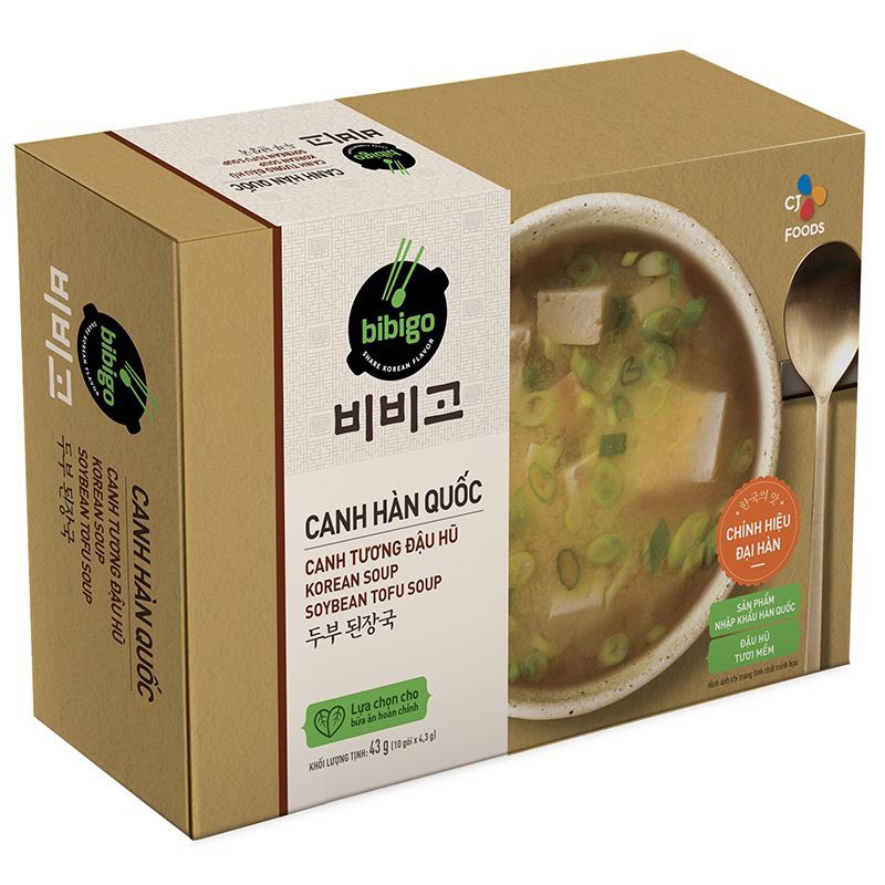 Canh Tương Đậu Hũ Hàn Quốc CJ Foods Bibigo 43G (4.3G x 10 Gói)