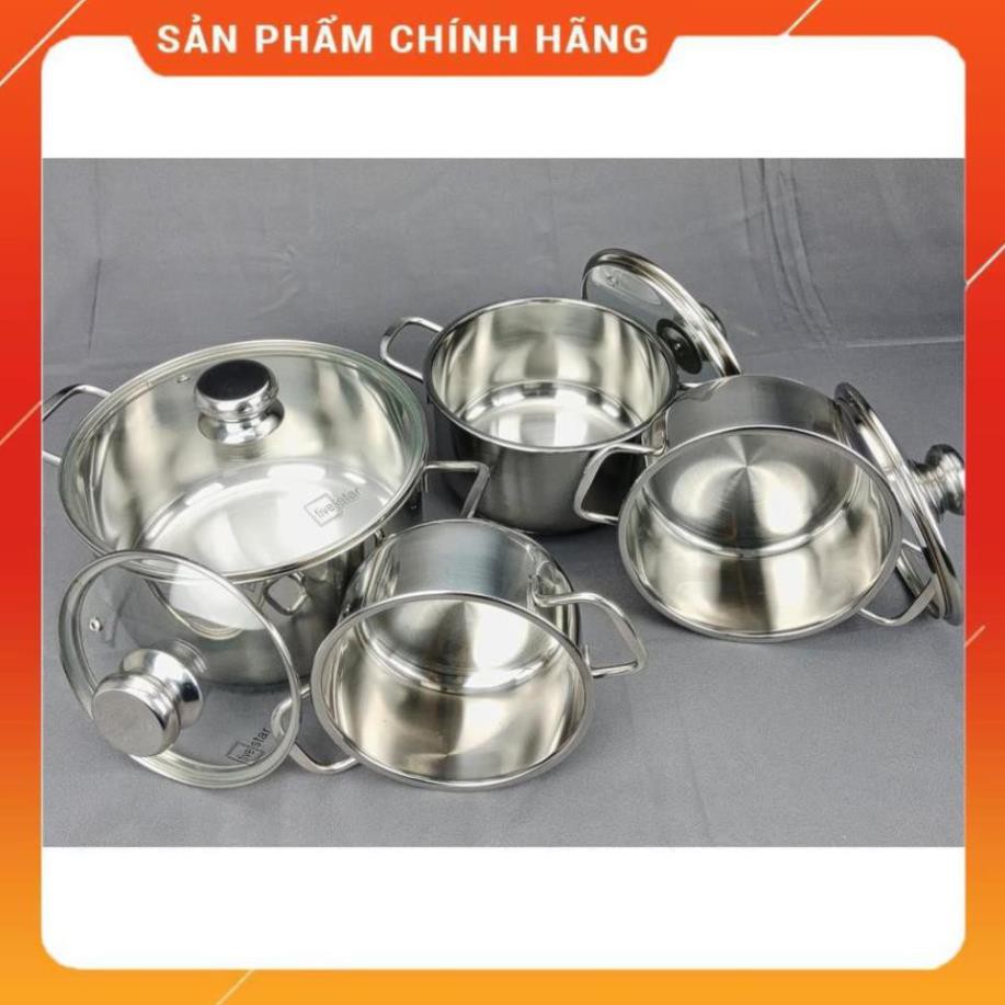 [FreeShip]  Bộ nồi Fivestar 4 chiếc vung kính đáy 3 lớp , Hàng chính hãng - Bảo hành 5 năm 24/7