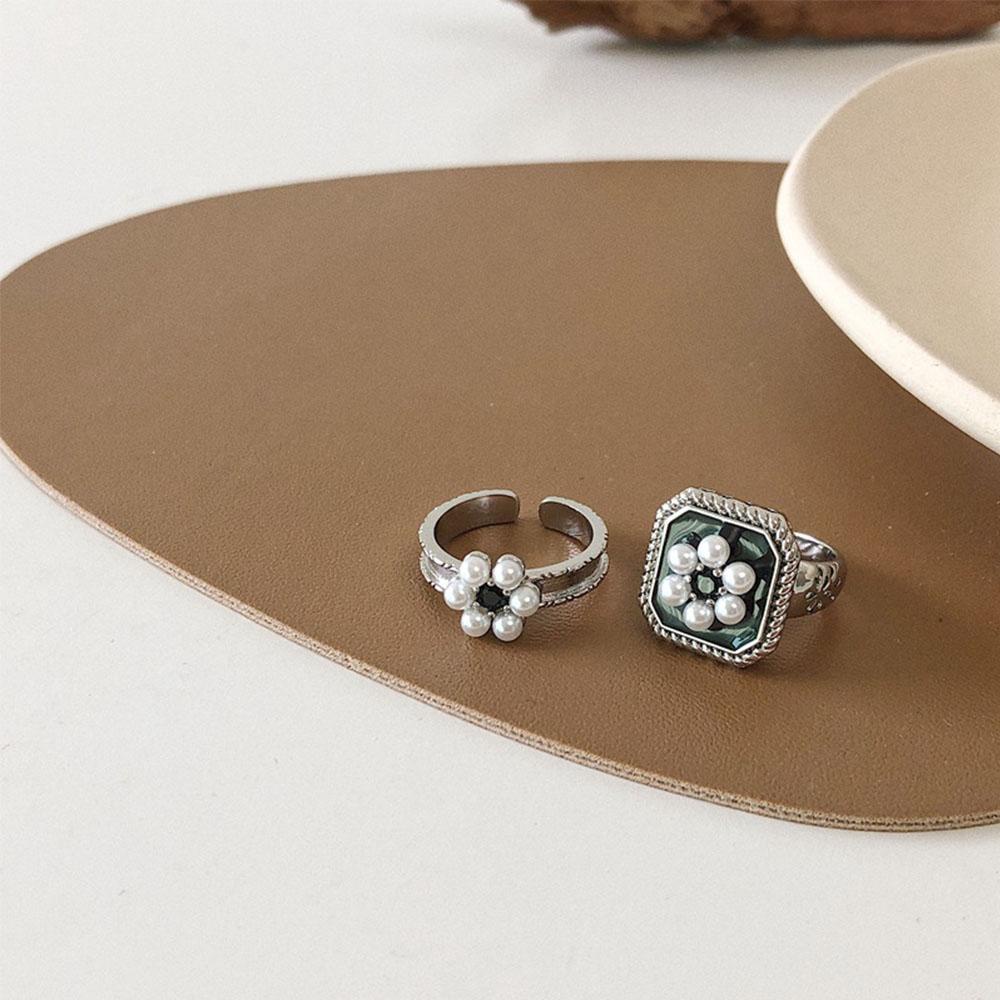 EXPEN Nhẫn Hở Họa Tiết Giọt Nước Dầu Đơn Giản Thời Trang