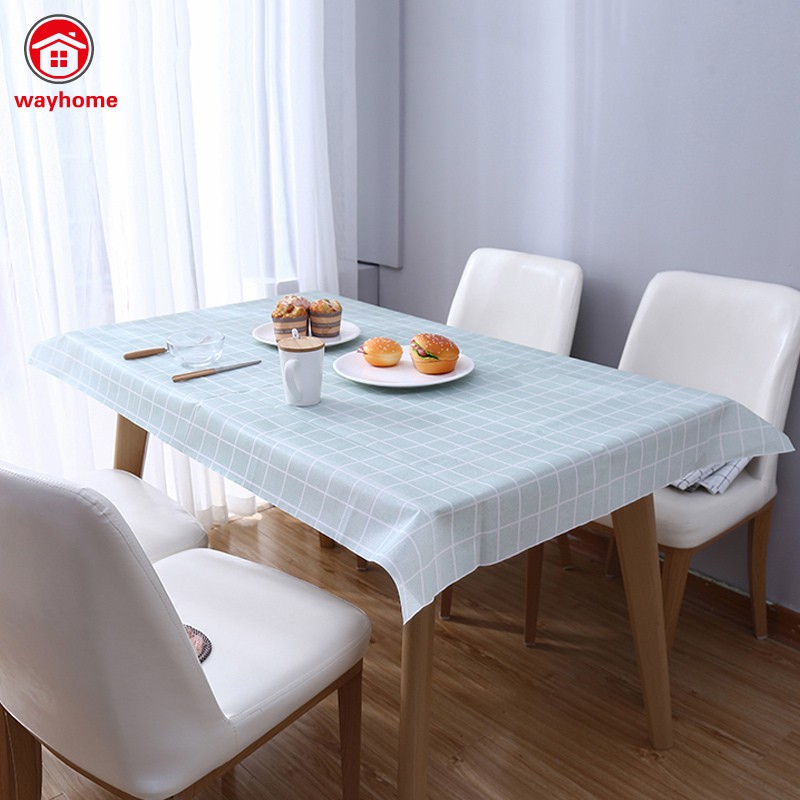 Nordic tablecloth anti-scald, oil-proof, disposable plastic tablecloth, lattice tablecloth, tea table cloth, PVC cover cloth table mat, thick version | BigBuy360 - bigbuy360.vn