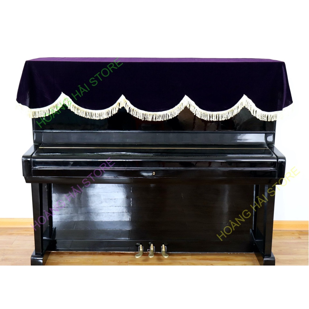 Khăn phủ đàn piano cơ, đàn piano điện tử 88 phím chất nhung mịn chống bụi chống xước đàn