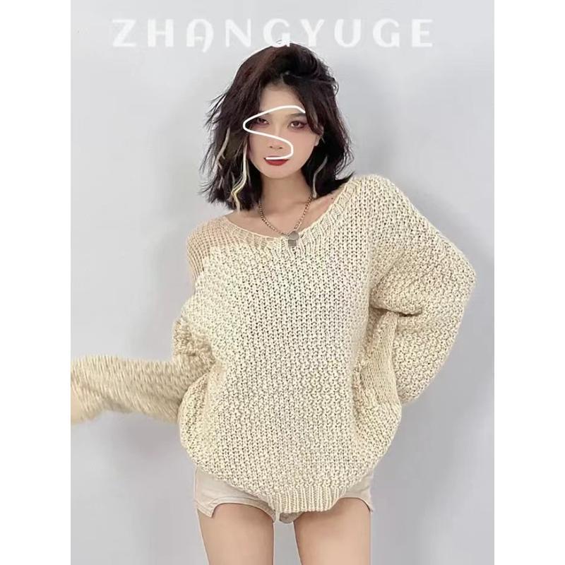 Áo Sweater Dệt Kim Họa Tiết Kẻ Sọc Phong Cách Hàn Quốc Thời Trang Mùa Thu Hàng Mới