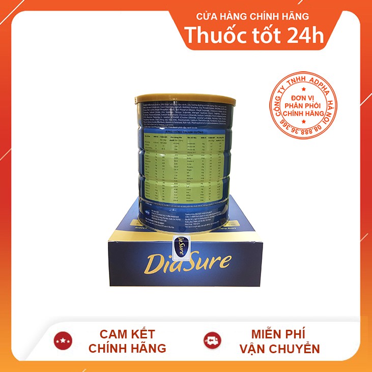 Sữa DiaSure 850g (HỘP 34 gói hoặc LON) - Dinh dưỡng dành cho người tiểu đường | BigBuy360 - bigbuy360.vn