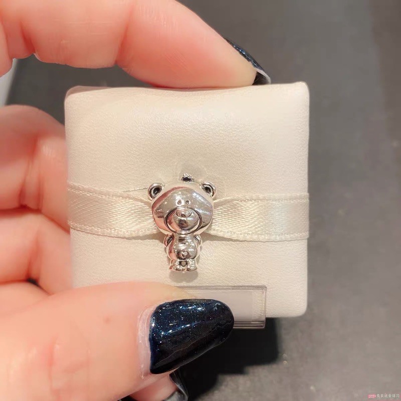 Hạt Charm Gấu bạc s925 cao cấp