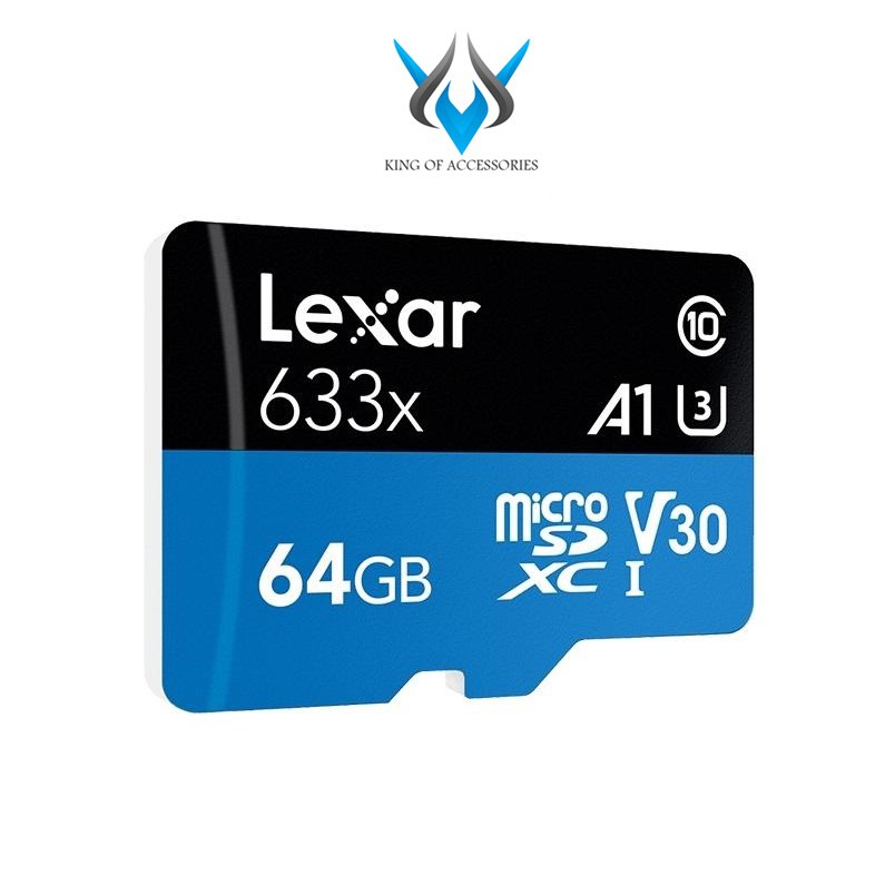 [Mã ELFLASH5 giảm 20K đơn 50K] Thẻ nhớ MicroSDXC Lexar 64GB 633x A1 V30 U3 4K 95MB/s