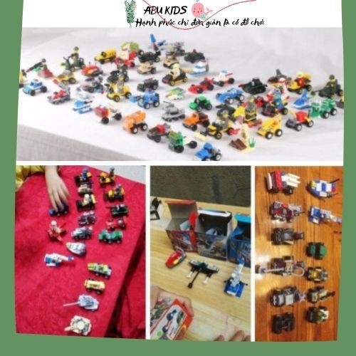 Đồ chơi Lego mini nhiều mẫu - Lego cho bé lắp ráp đồ chơi mô hình ô tô, máy bay, phi thuyền chuẩn chất A225