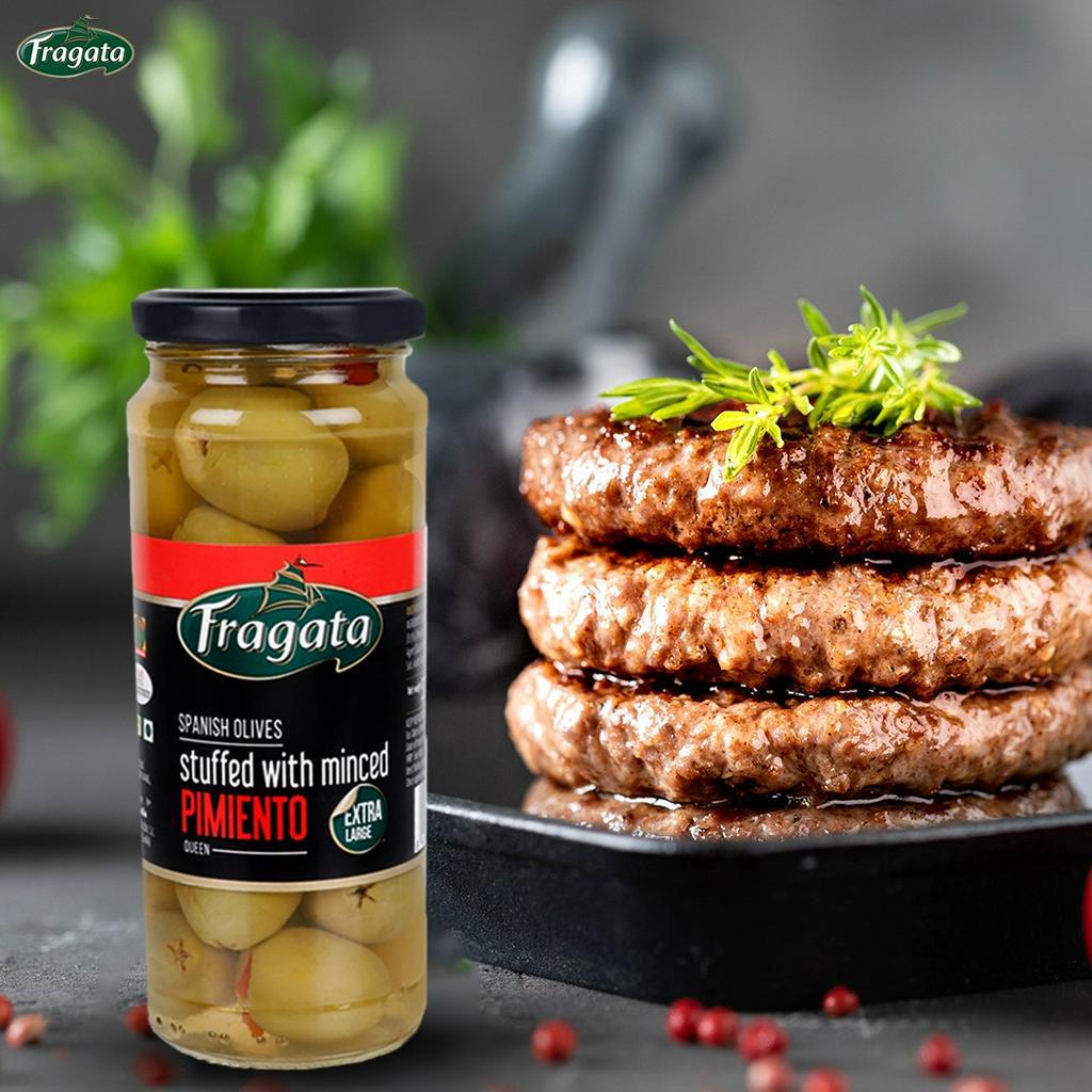 Trái Oliu Xanh Nhồi Ớt Fragata 283g - Stuffed With Minced Pimiento Spanish Olives Fragata