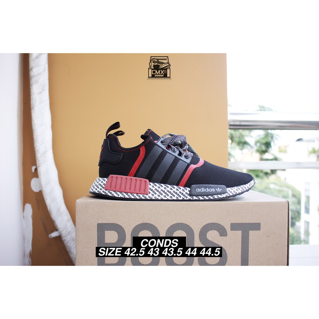 Giày Adidas NMD R1 Core Black Printed - Size 43 43.5 44 44.5 - REAL AUTHETIC 100% :)) ) :P