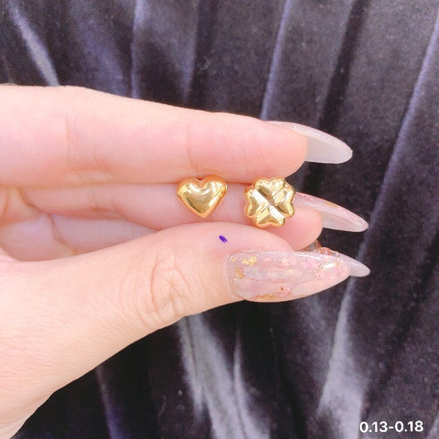 Charm trái tim/Mặt dây chuyền trái tim Au 10k