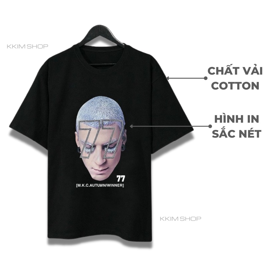 Áo Thun Tay Lỡ King Circle 77, áo phông unisex Form rộng oversize, chất liệu Cotton. KKIMShop