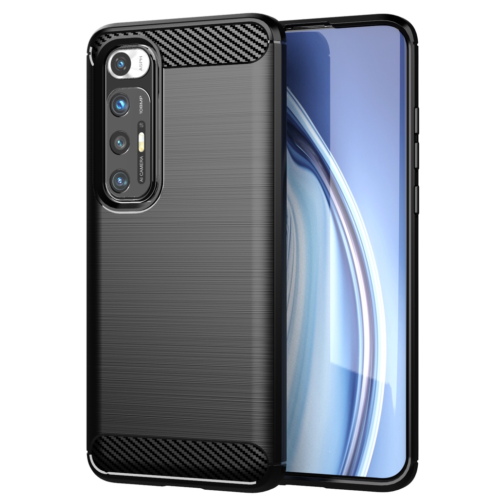 Ốp Điện Thoại Silicon tpu Mềm Chống Sốc In Họa Tiết Sợi Carbon Mượt Mà Cho Mi Xiaomi 10s