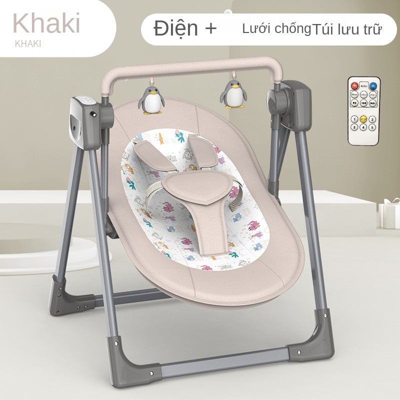 Nhà máy bán hàng trực tiếp nôi điện thông minh cho trẻ sơ sinh, ghế bập bênh, đồ tạo tác ngủ thông minh cho trẻ sơ sinh,