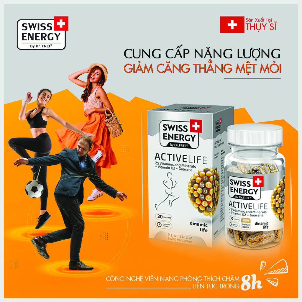 Viên Nang Vitamin Tổng Hợp Bổ Sung Năng Lượng - Swiss Energy Activelife (30 Viên)