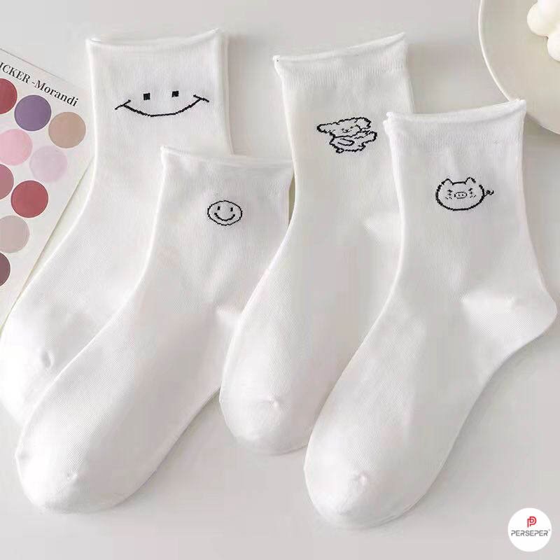 Tất nữ trắng cổ cao Hàn Quốc vớ nữ cute CAMILA T16