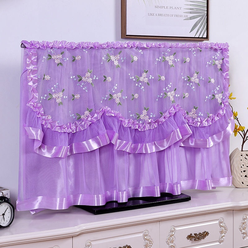 ☁❐♙Nắp tivi không lấy ren treo Màn chắn bụi đa năng 42 inch 55 inch khi bật nguồn, nhiều kích thước có sẵn