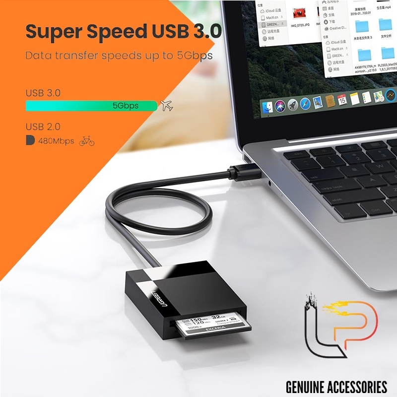 Đầu đọc thẻ nhớ USB 4 trong 1 hỗ trợ thẻ TF và DS Ugreen 30333 - Card Reader USB 3.0 Ugreen 30333