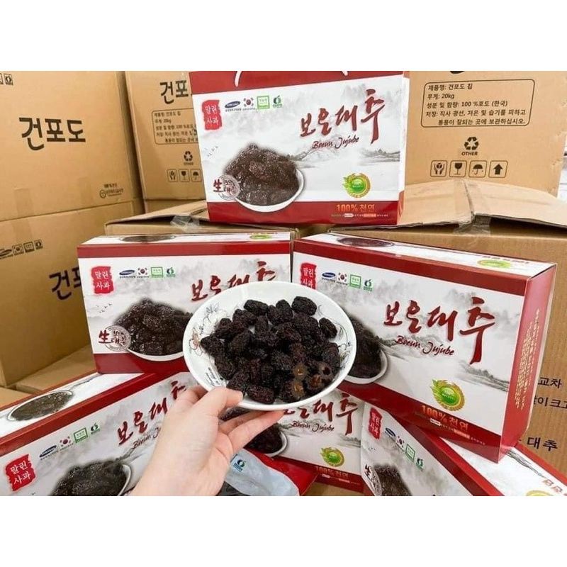 Táo đen Hàn Quốc hộp 1kg tặng kèm túi xách