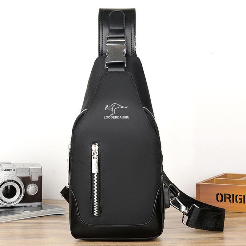 Túi đeo chéo thể thao [ Hàng Cao Cấp ], túi vải dù có khe cắm cổng sạcUSB chống nước cực tốt phong cách Hàn Quốc | BigBuy360 - bigbuy360.vn