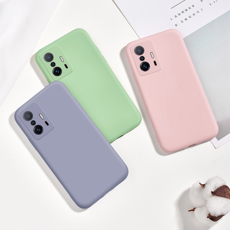 Ốp điện thoại Koosuk cho Xiaomi Mi 11T Pro Mi11t bằng silicon lỏng mềm dẻo màu trơn
