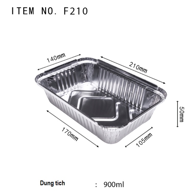 125 Hộp giấy bạc F210 + nắp