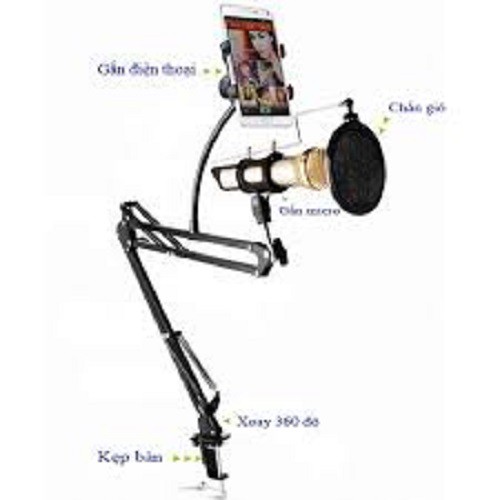 Chân kẹp mic livetream loại tốt