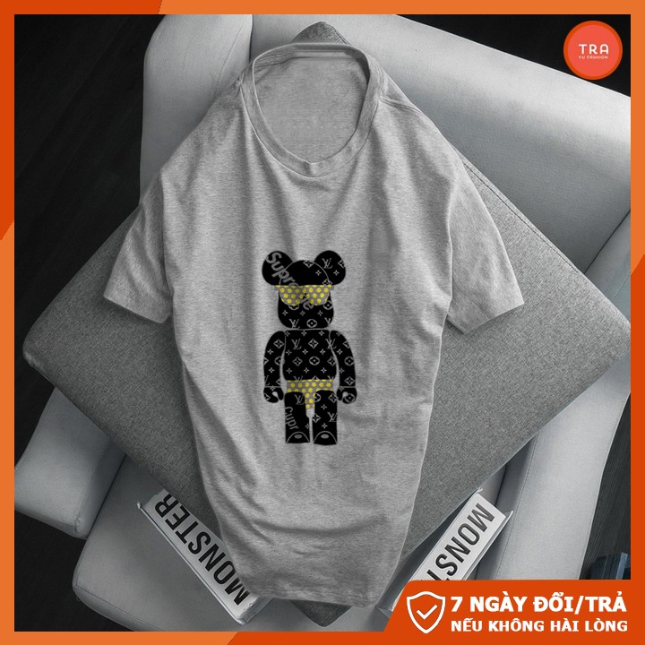 Áo phông nam màu trắng thun co dãn 4 chiều mềm mịn mát in Gấu sup GZ216 | BigBuy360 - bigbuy360.vn