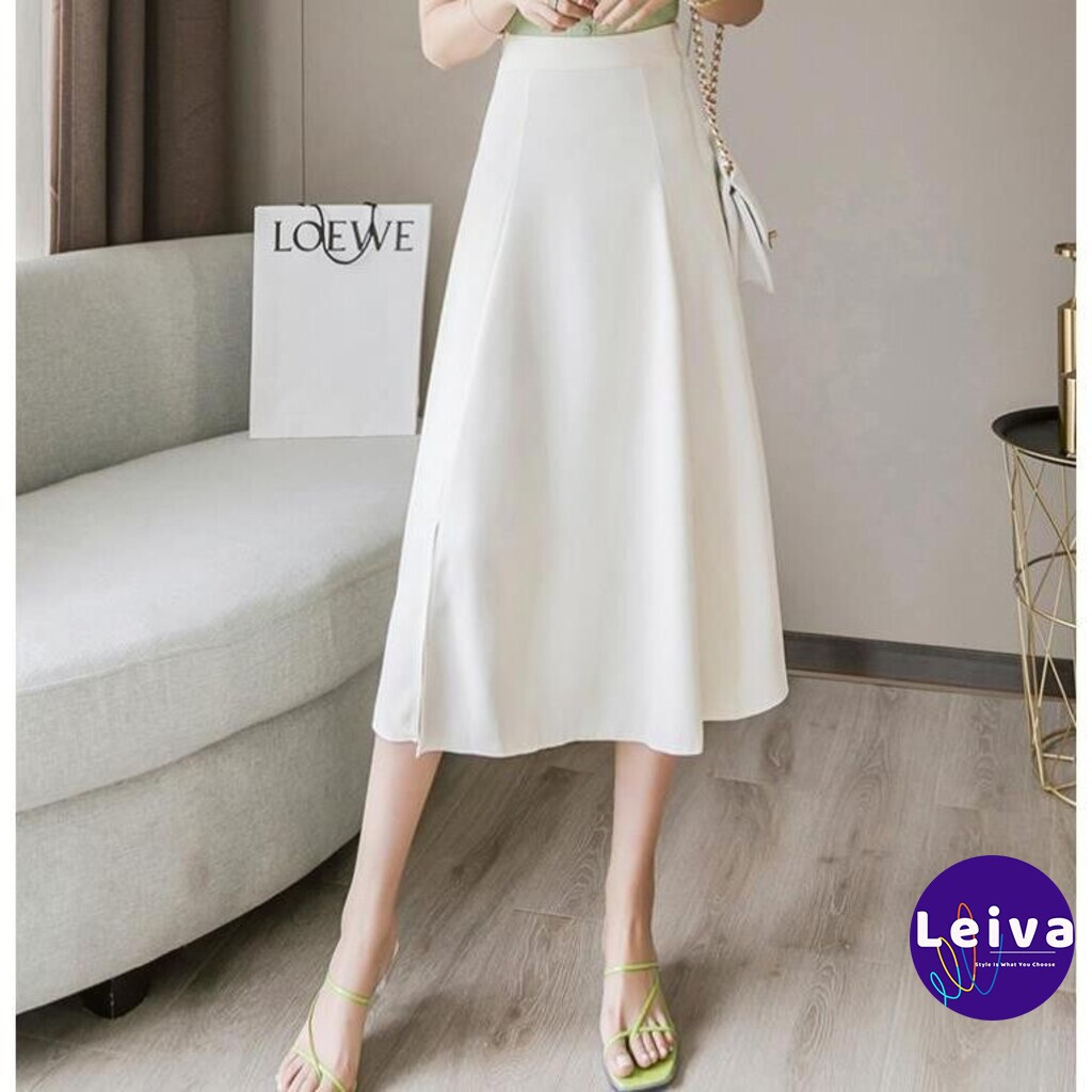 Chân váy dài chữ a công sở Ulzzang hàn quốc, Chân váy công sở nữ chữ a dài vintage xẻ tà suông lưng cao phong cách midi | BigBuy360 - bigbuy360.vn