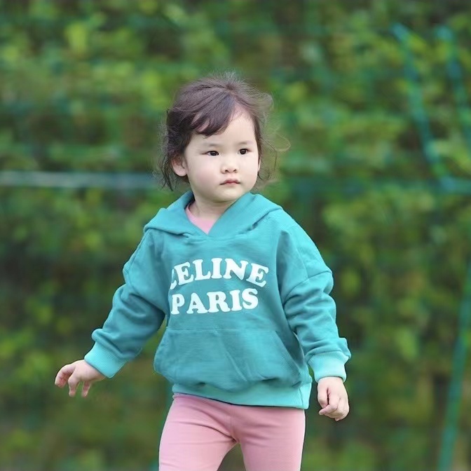 Áo hoodie nỉ bông tay dài có mũ và túi họa tiết chữ cho bé trai bé gái Từ 8 - 22KG ( 1- 7 Tuổi )