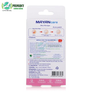 MIẾNG DÁN MỤN MAYAN CARE 0.8