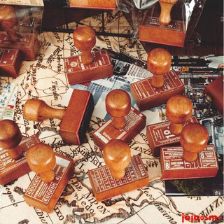 Con dấu gỗ tay cầm gỗ phong cách cổ điển