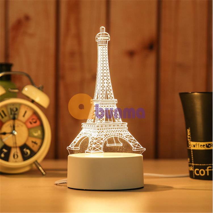 Đèn ngủ, đèn trang trí, Led 3D hình tháp Eiffel