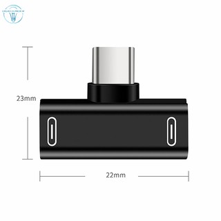 Đầu Chia Cổng Sạc Và Tai Nghe Usb Type-C