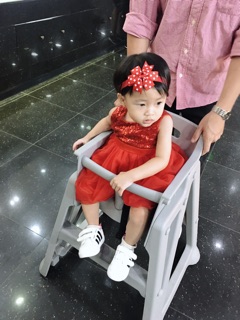 Băng đô bé gái nơ ribon chấm bi ( hình thật)