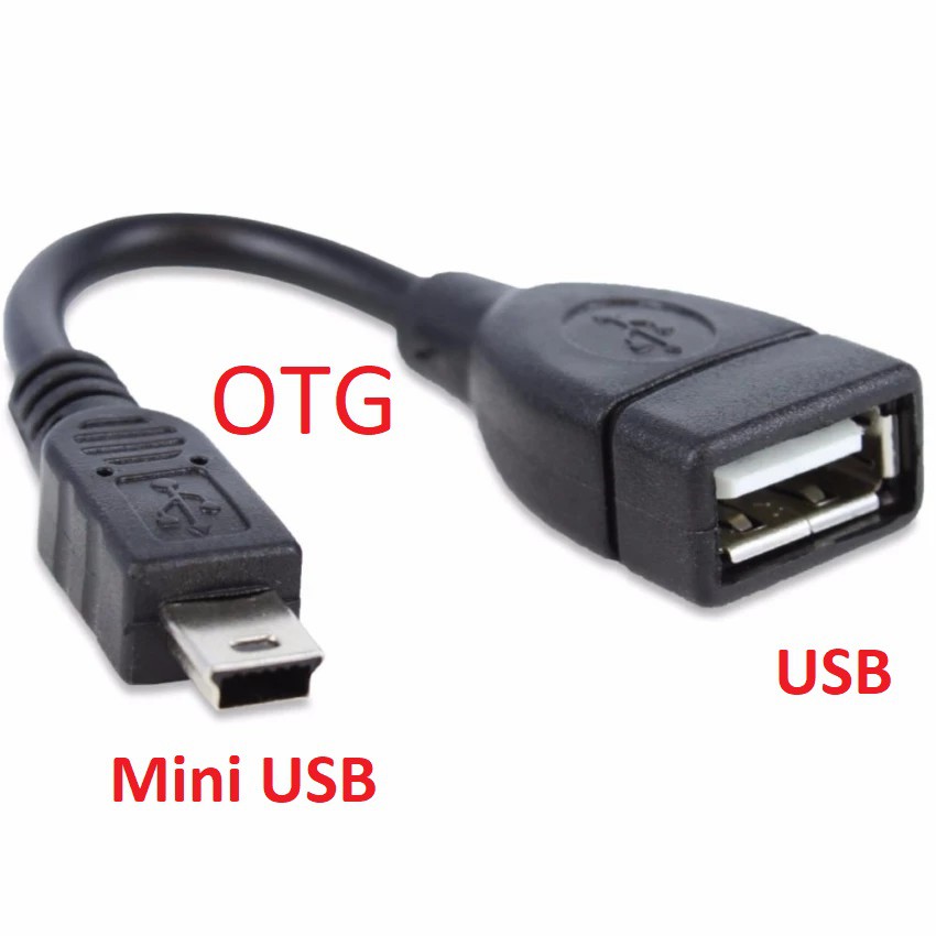 COMBO 2 Cáp OTG cổng hình thang Mini USB to USB