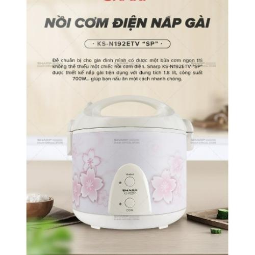 Nồi Cơm Điện Sharp KS-N192ETV SP - 1.8 Lít